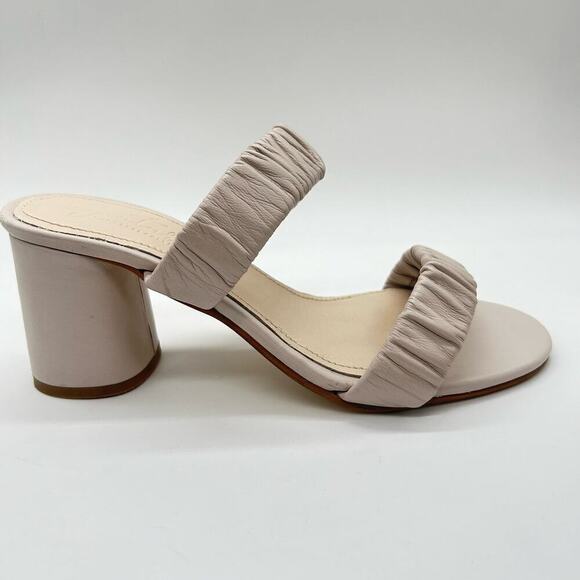 Journee Collection Sandals Womens 8.5 Off‎ White Vidda Leather MSRP $149 NEW - Picture 3 of 14